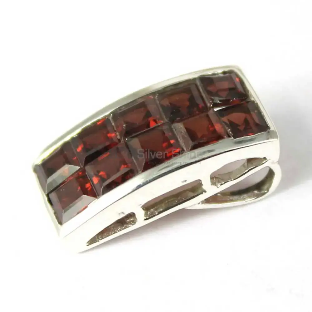 Garnet Gemstone Pendants In Fine Sterling Silver Jewelry 925SP245-2_1