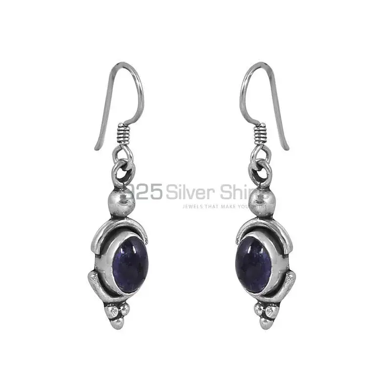 Iolite Gems Stone Earring In Sterling Silver Jewelry 925SE37_2