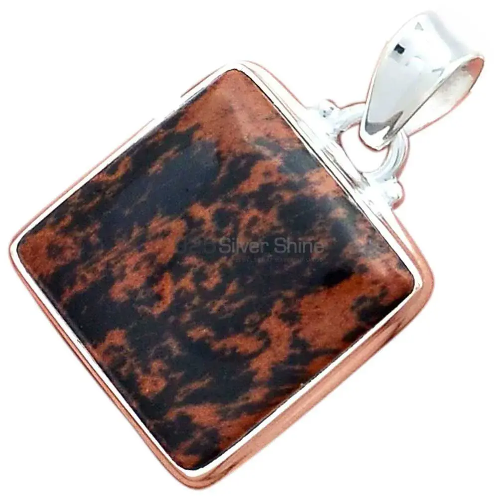 Mahogany Gemstone Handmade Pendants In Solid Sterling Silver Jewelry 925SP135_10