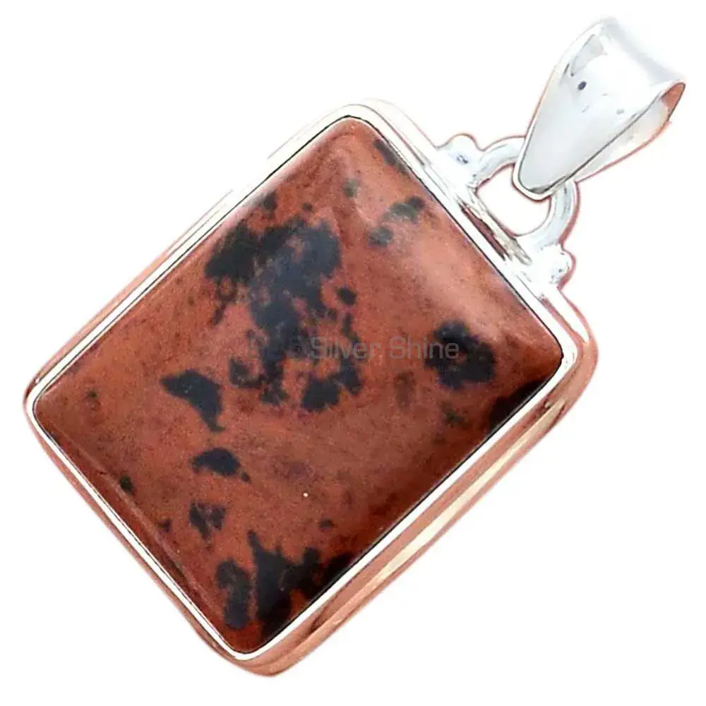 Mahogany Gemstone Handmade Pendants In Solid Sterling Silver Jewelry 925SP135_12