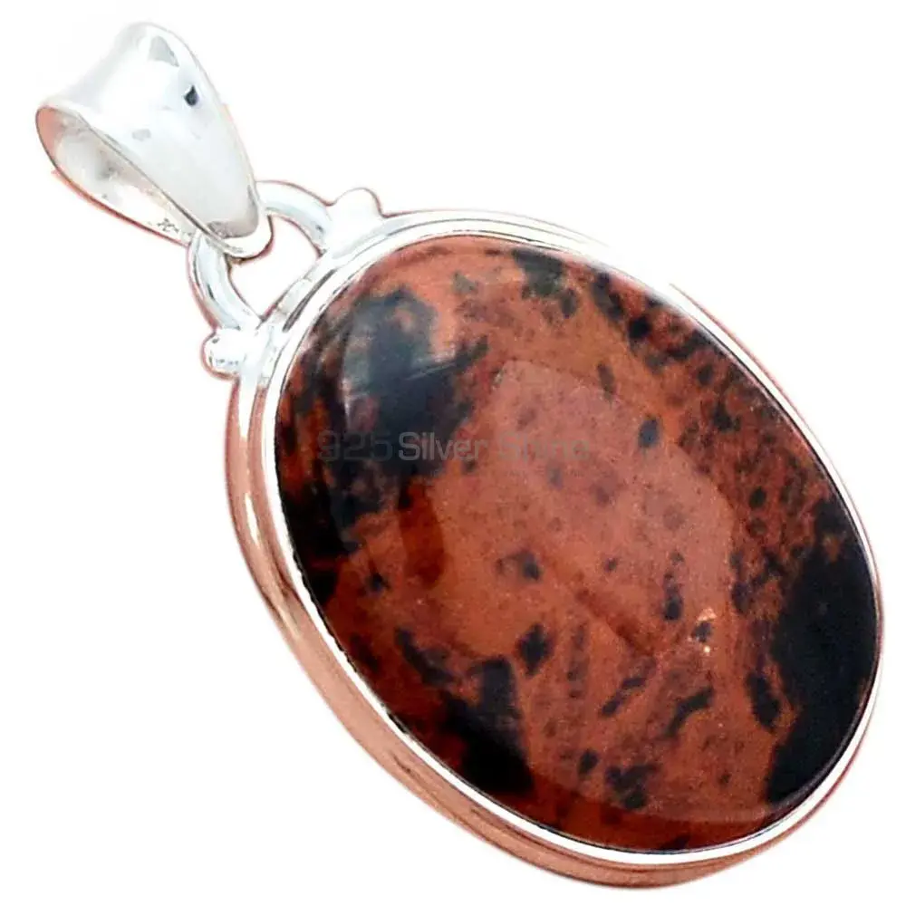 Mahogany Gemstone Handmade Pendants In Solid Sterling Silver Jewelry 925SP135_13