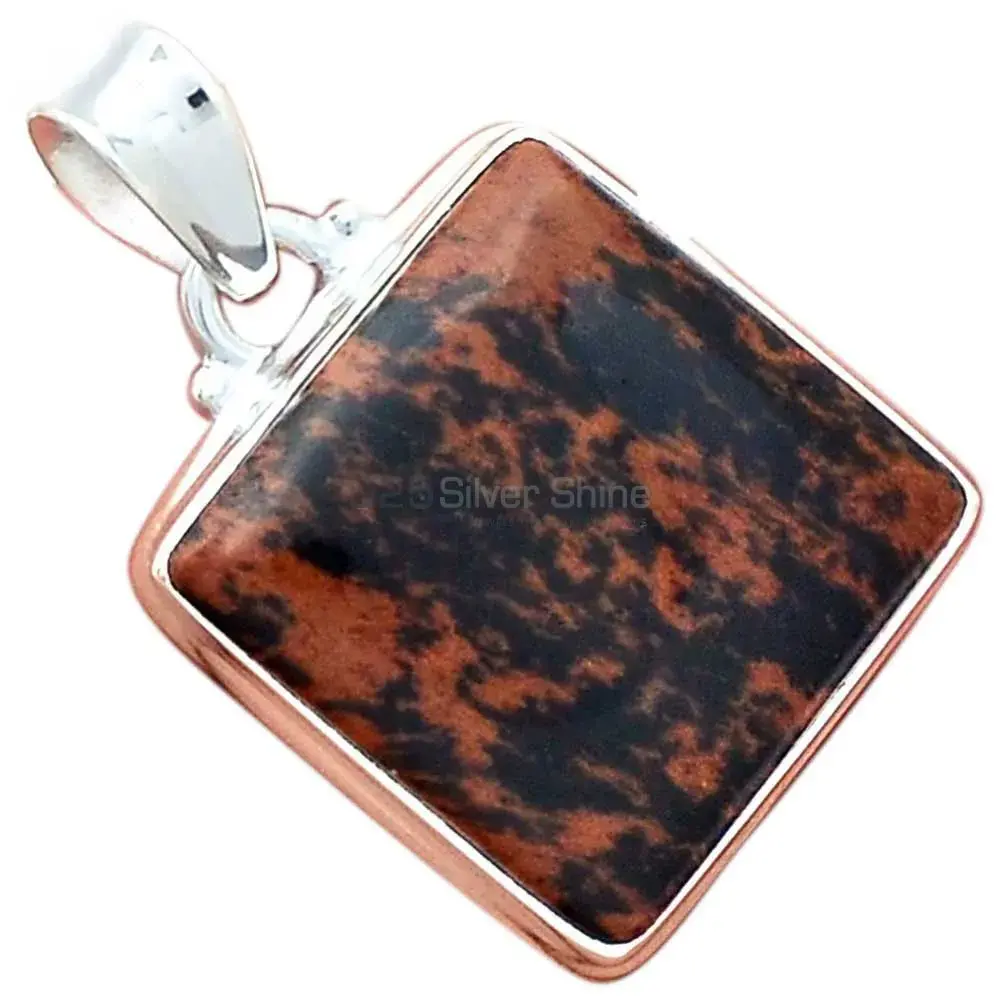 Mahogany Gemstone Handmade Pendants In Solid Sterling Silver Jewelry 925SP135_14