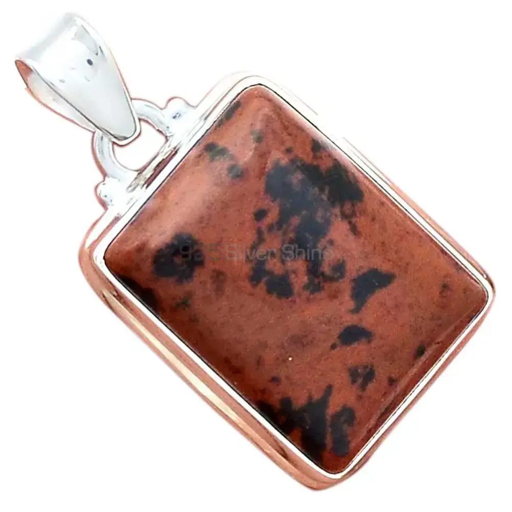 Mahogany Gemstone Handmade Pendants In Solid Sterling Silver Jewelry 925SP135_15