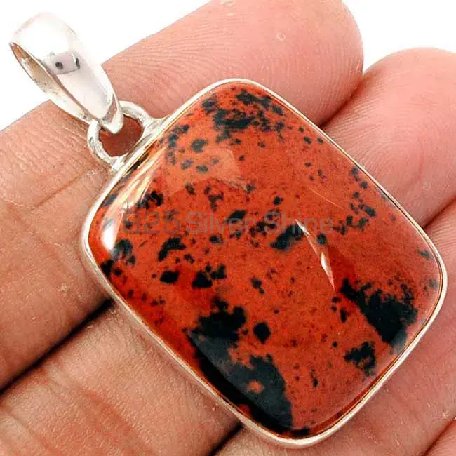 Mahogany Gemstone Handmade Pendants In Solid Sterling Silver Jewelry 925SP135_3