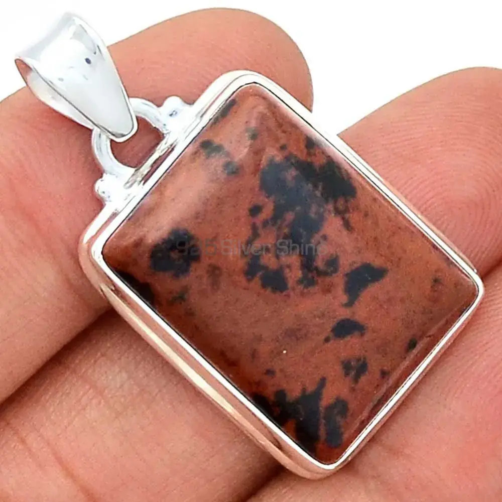 Mahogany Gemstone Handmade Pendants In Solid Sterling Silver Jewelry 925SP135_4