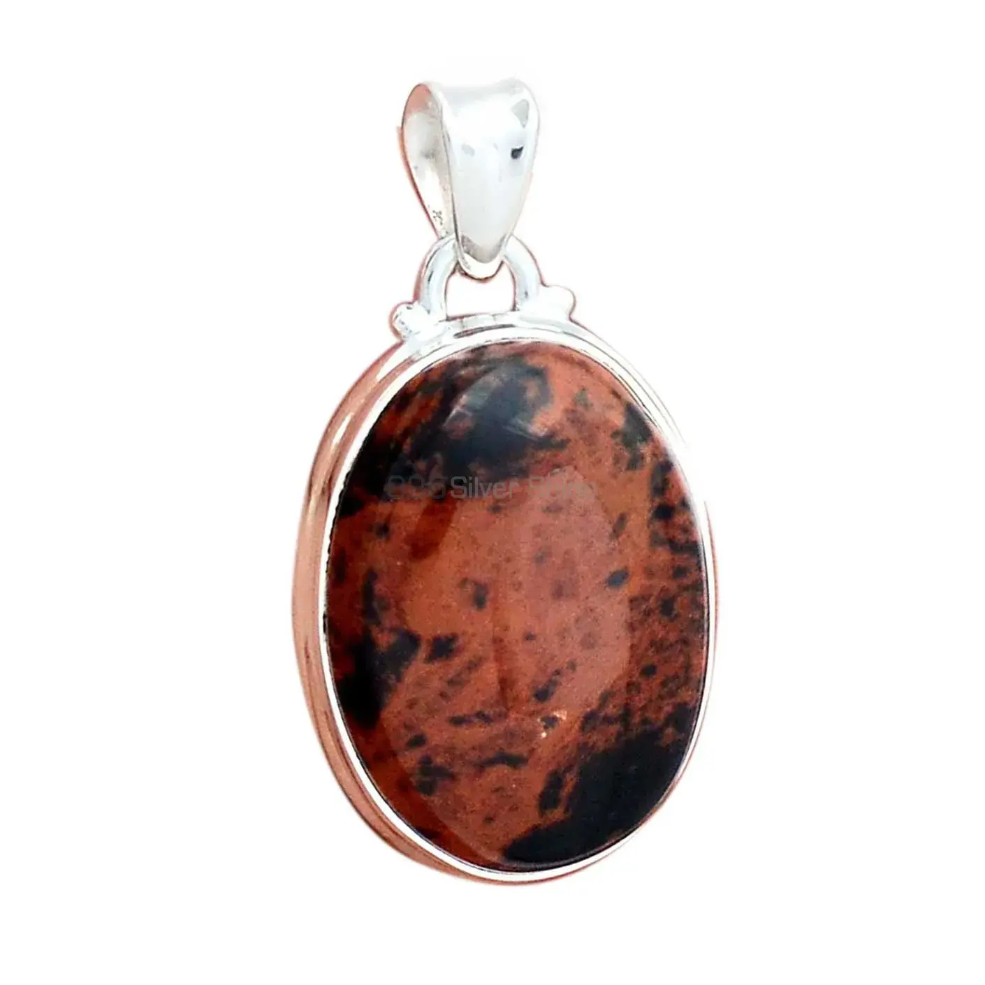 Mahogany Gemstone Handmade Pendants In Solid Sterling Silver Jewelry 925SP135_5