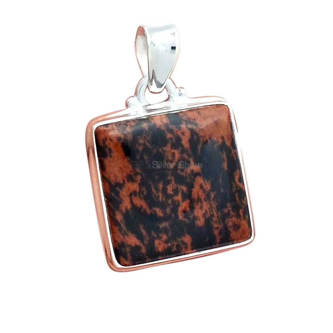 Mahogany Gemstone Handmade Pendants In Solid Sterling Silver Jewelry 925SP135_6