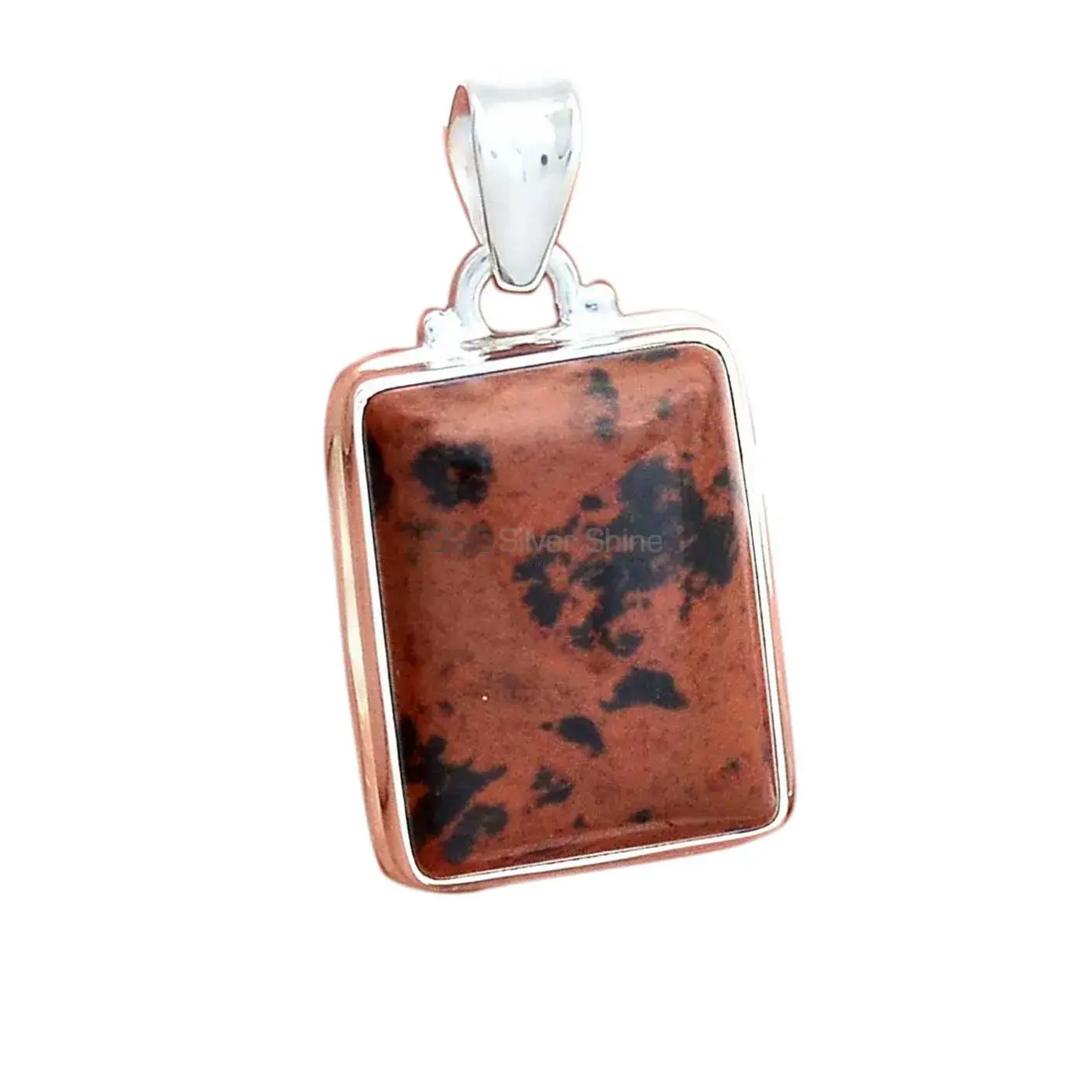 Mahogany Gemstone Handmade Pendants In Solid Sterling Silver Jewelry 925SP135_8