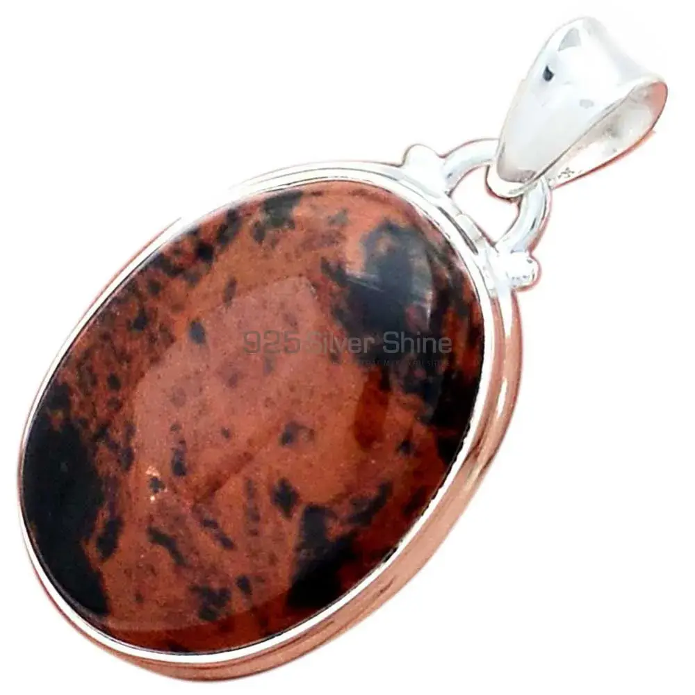 Mahogany Gemstone Handmade Pendants In Solid Sterling Silver Jewelry 925SP135_9
