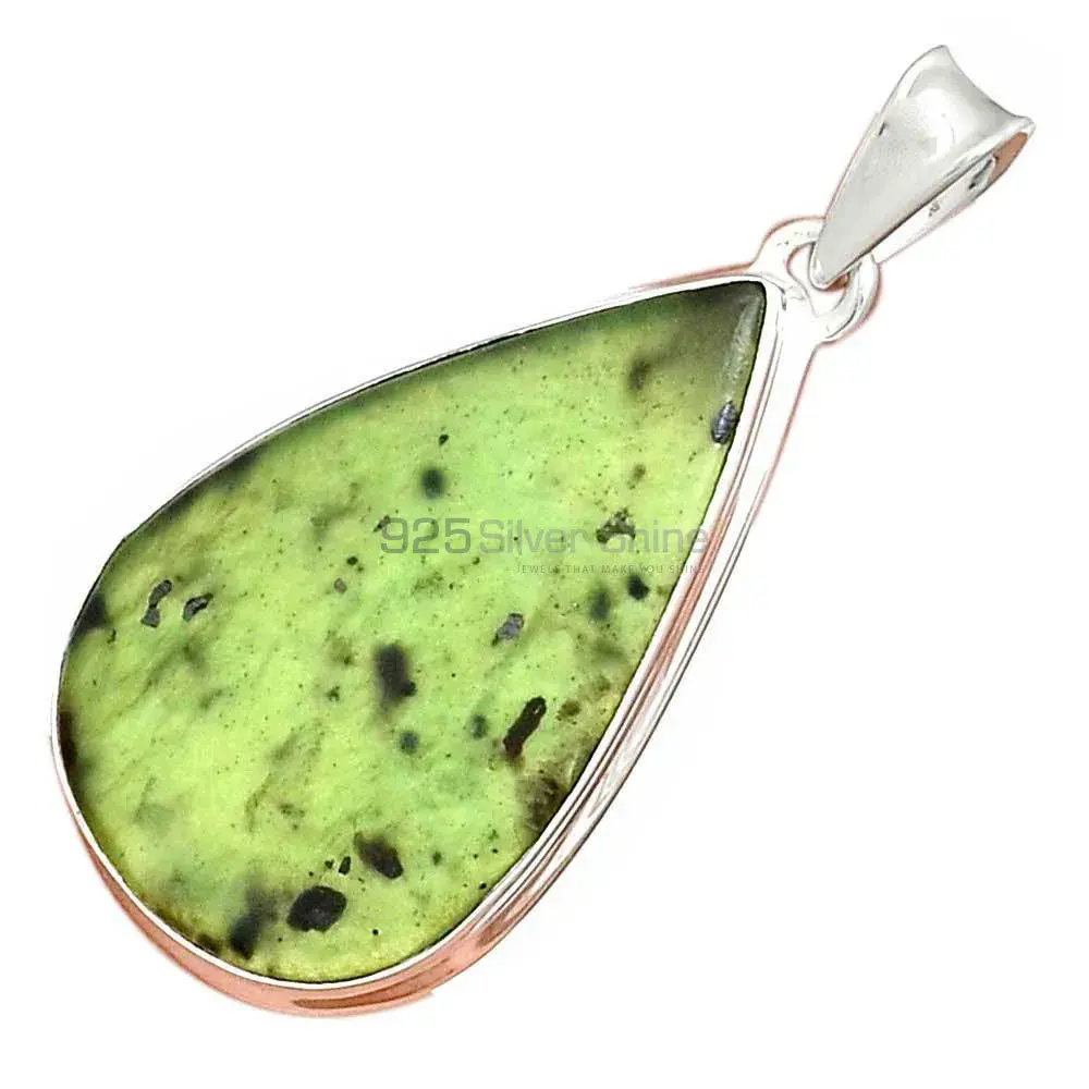 Nephrite Gemstone Pendants In Fine Sterling Silver Jewelry 925SP141_10