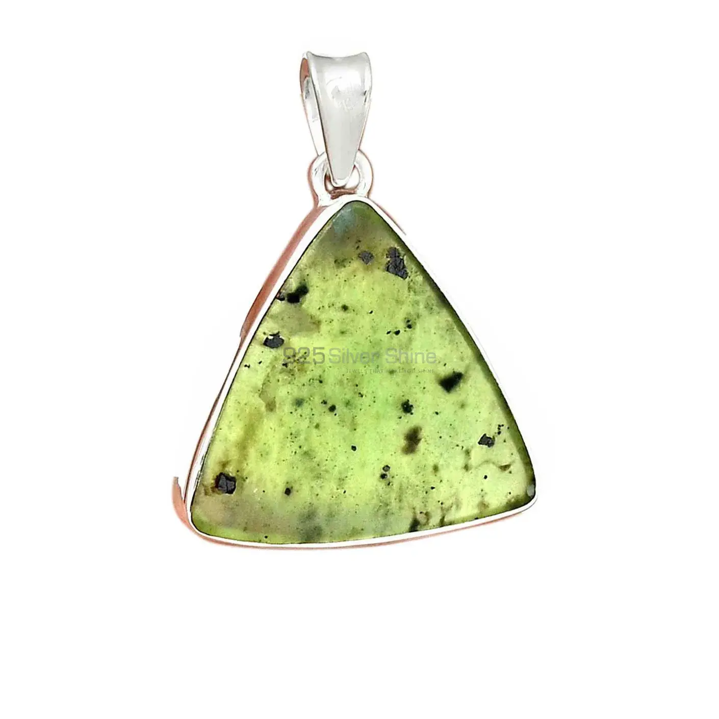 Nephrite Gemstone Pendants In Fine Sterling Silver Jewelry 925SP141_15