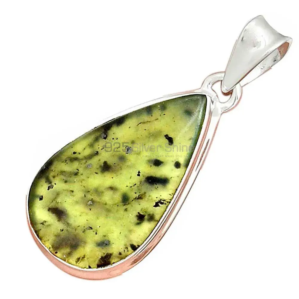 Nephrite Gemstone Pendants In Fine Sterling Silver Jewelry 925SP141_16