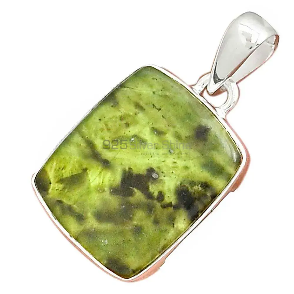 Nephrite Gemstone Pendants In Fine Sterling Silver Jewelry 925SP141_18