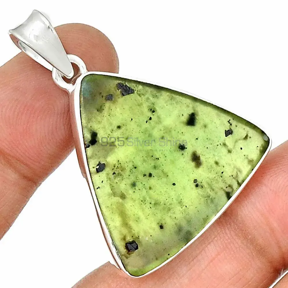 Nephrite Gemstone Pendants In Fine Sterling Silver Jewelry 925SP141_3