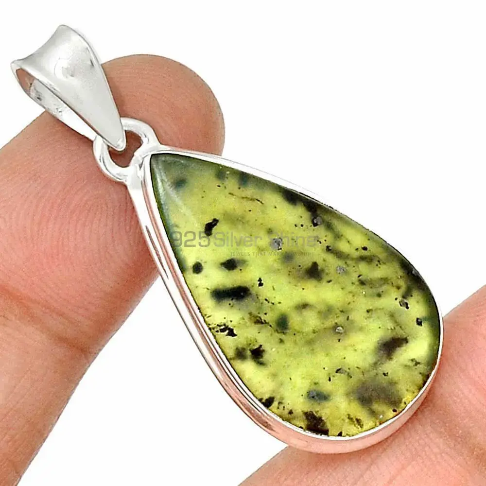 Nephrite Gemstone Pendants In Fine Sterling Silver Jewelry 925SP141_4