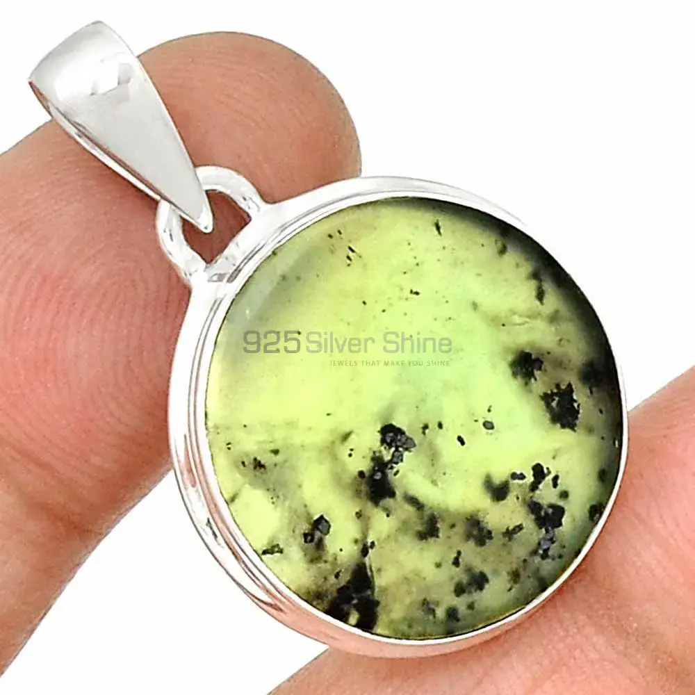 Nephrite Gemstone Pendants In Fine Sterling Silver Jewelry 925SP141_9