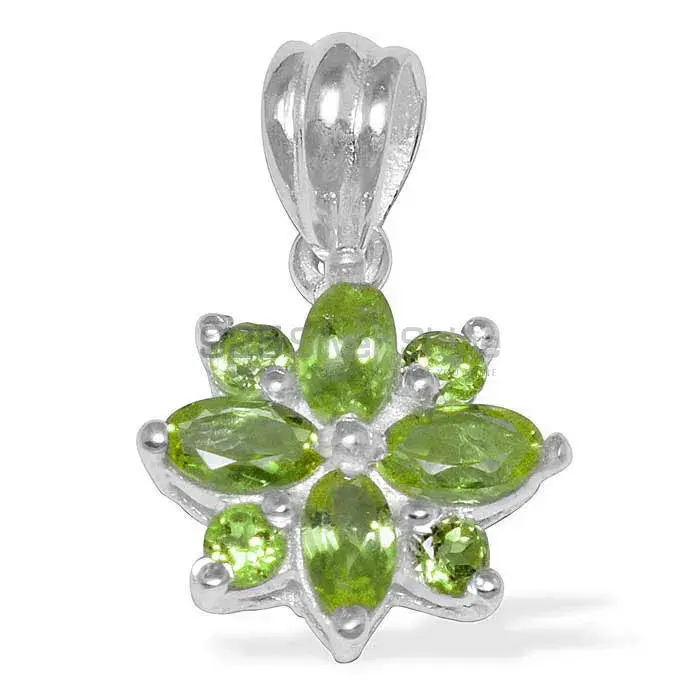 Peridot Gemstone Pendants In 925 Fine Silver Jewelry 925SP1500_0