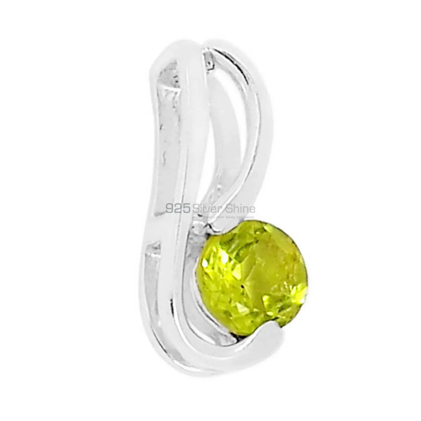 Peridot Gemstone Pendants In 925 Fine Silver Jewelry 925SSP332-4_1