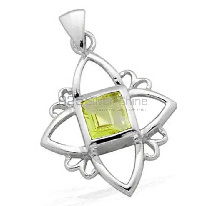 Peridot Gemstone Pendants In Fine Sterling Silver Jewelry 925SP1563_1