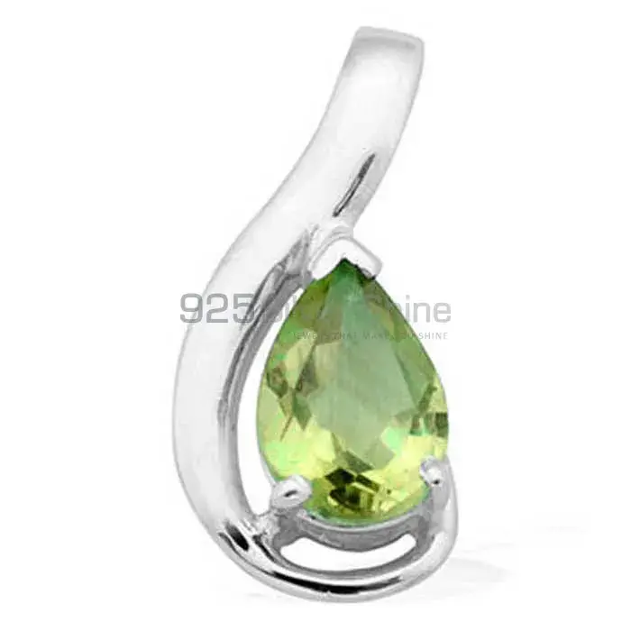 Peridot Gemstone Pendants In Fine Sterling Silver Jewelry 925SP1613_0