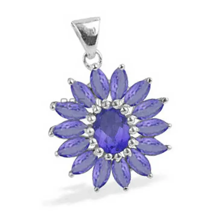 Solid Sterling Silver Handmade Pendants In Amethyst Gemstone Jewelry 925SP1632_0