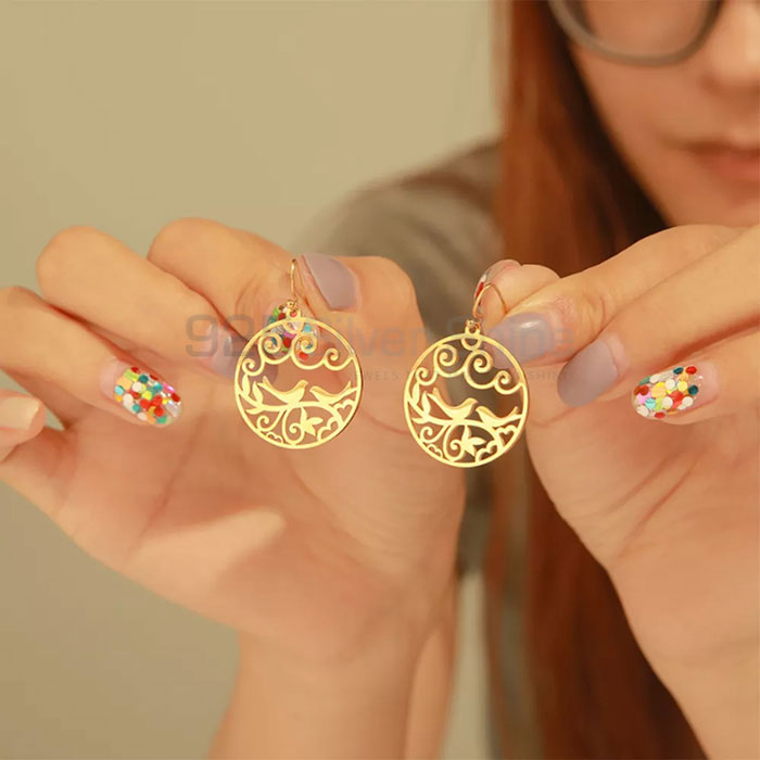 Bird Earring, Animal Minimalist Earring In 925 Sterling Silver AME34_1