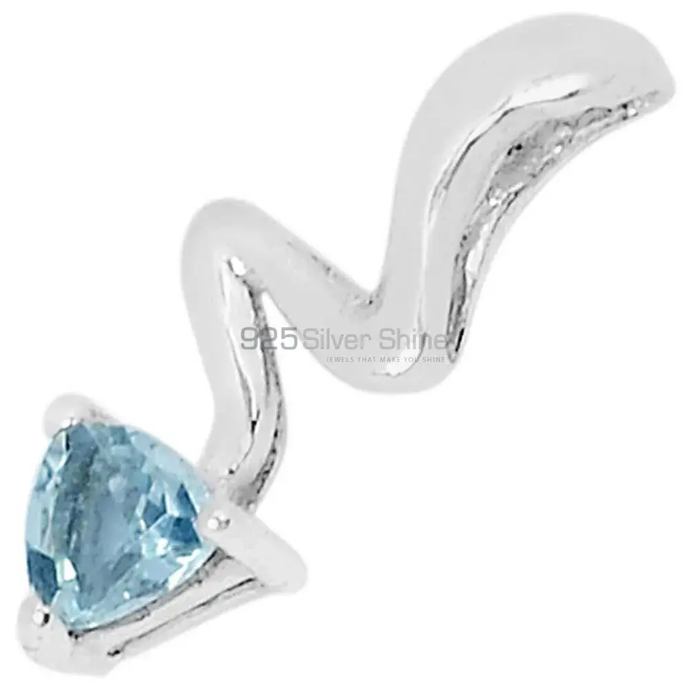 Blue Topaz Gemstone Pendants In Solid Sterling Silver Jewelry 925SSP318-2_0