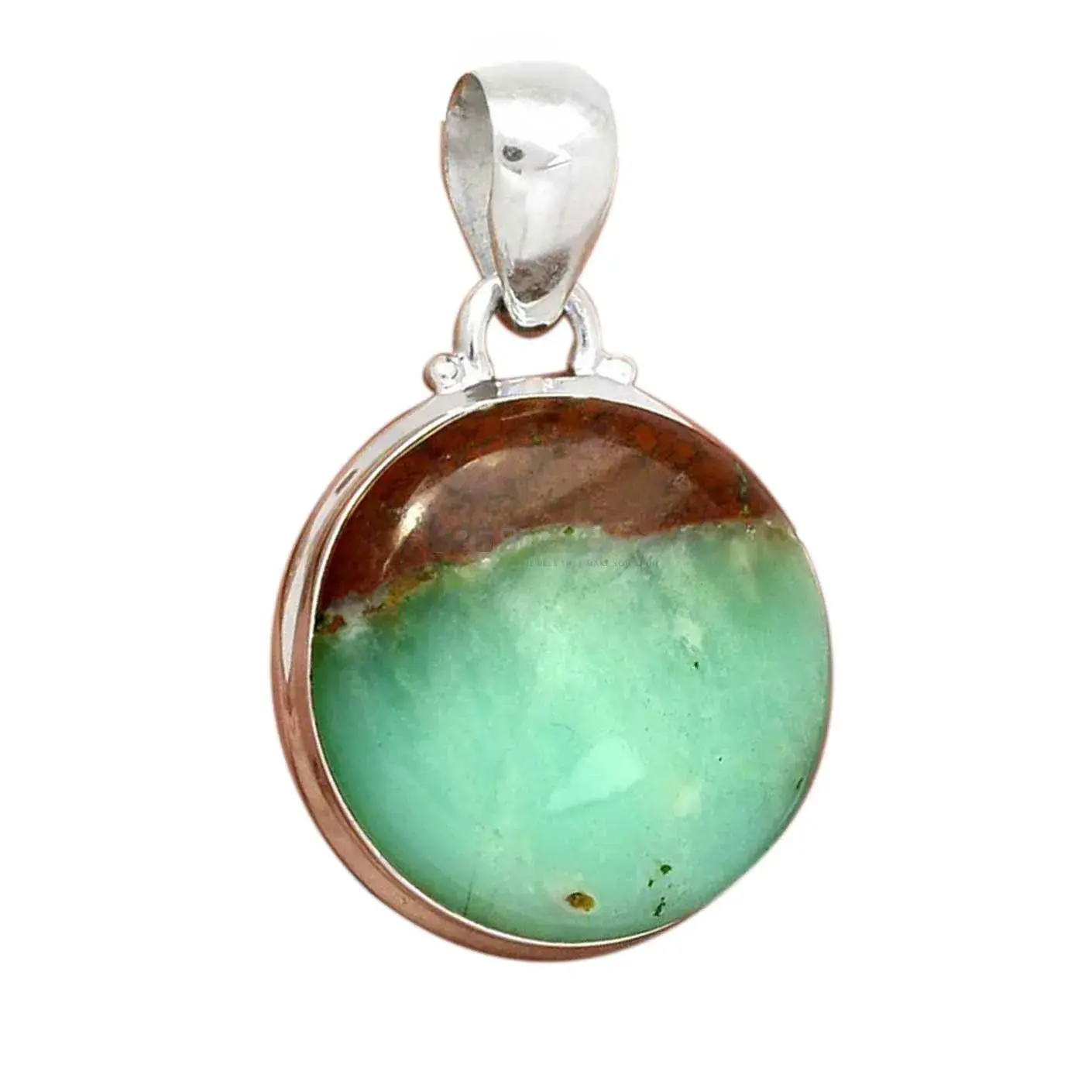 Boulder Chrysoprase Gemstone Pendants In Fine Sterling Silver Jewelry 925SP168_10