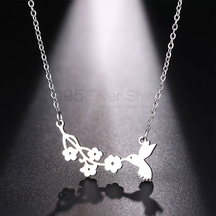 Bird Necklace, Animal Minimalist Necklace In 925 Sterling Silver AMN177_0