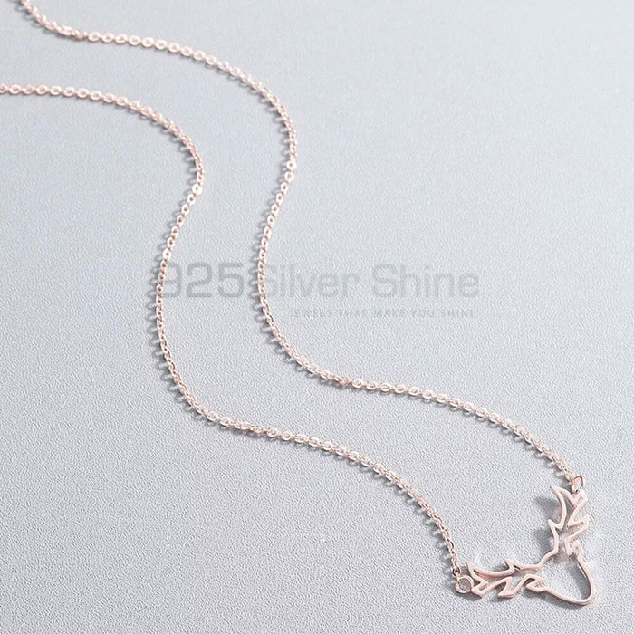 Bull Head Necklace, Animal Minimalist Necklace In 925 Sterling Silver AMN163_1
