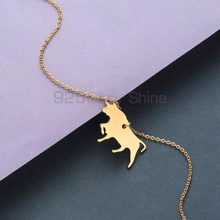 Bull Necklace, Animal Minimalist Necklace In 925 Sterling Silver AMN149_1