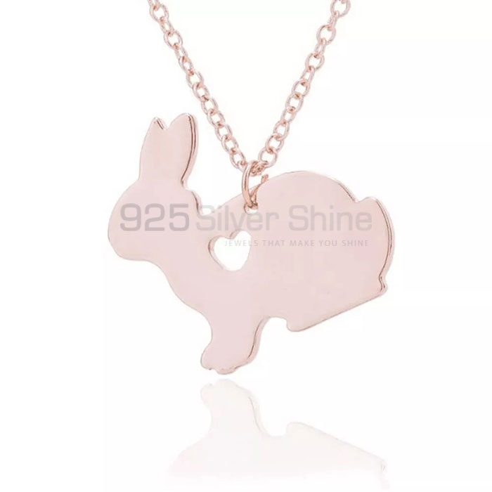 Bunny Necklace, Animal Minimalist Necklace In 925 Sterling Silver AMN195_0
