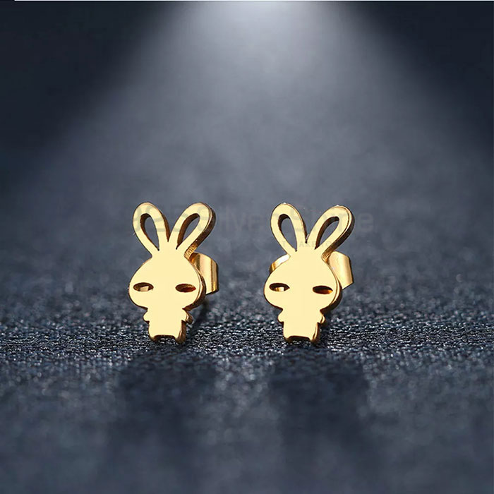 Bunny Rabbit Earring, Animal Minimalist Earring In 925 Sterling Silver AME89_0