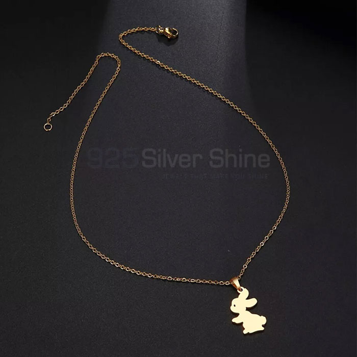 Bunny Rabbit Necklace, Animal Minimalist Necklace In 925 Sterling Silver AMN122_3