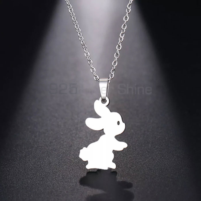 Bunny Rabbit Necklace, Stunning Animal Minimalist Necklace In 925 Sterling Silver AMN99_0