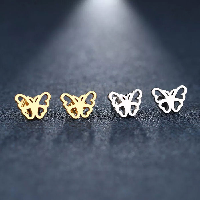 Butterfly Earring, Animal Minimalist Earring In 925 Sterling Silver AME61_2