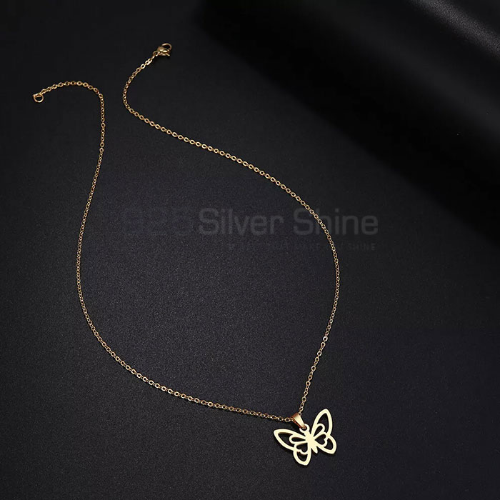 Butterfly Necklace, Animal Minimalist Necklace In 925 Sterling Silver AMN197_0