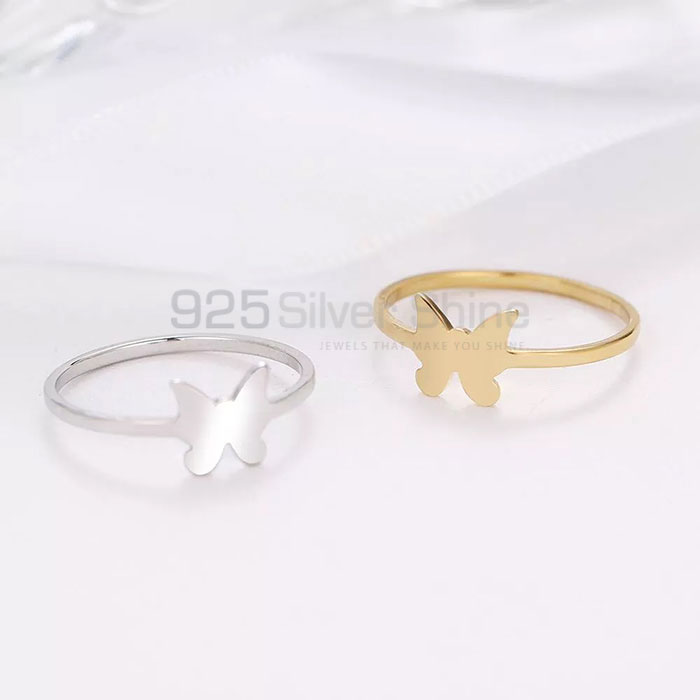 Butterfly Ring, Animal Minimalist Rings In 925 Sterling Silver AMR306_2