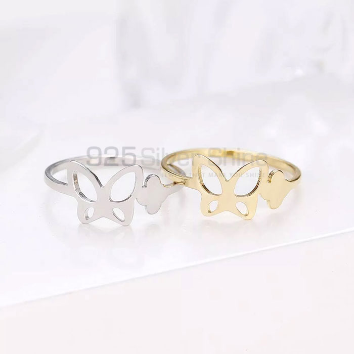 Butterfly Ring, Animal Minimalist Rings In 925 Sterling Silver AMR300_0