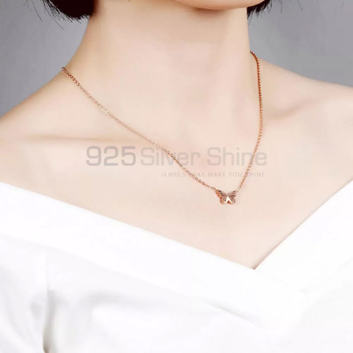 Butterfly Necklace, Animal Minimalist Necklace In 925 Sterling Silver AMN235_1