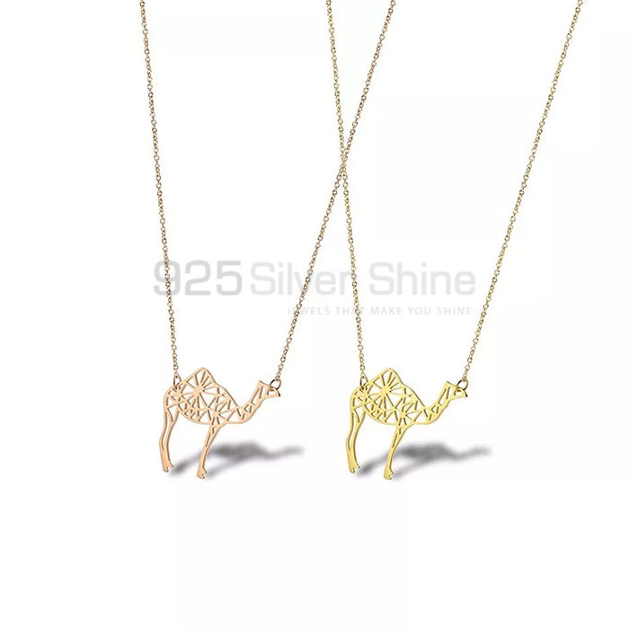 Camel Necklace, Animal Minimalist Necklace In 925 Sterling Silver AMN179_0