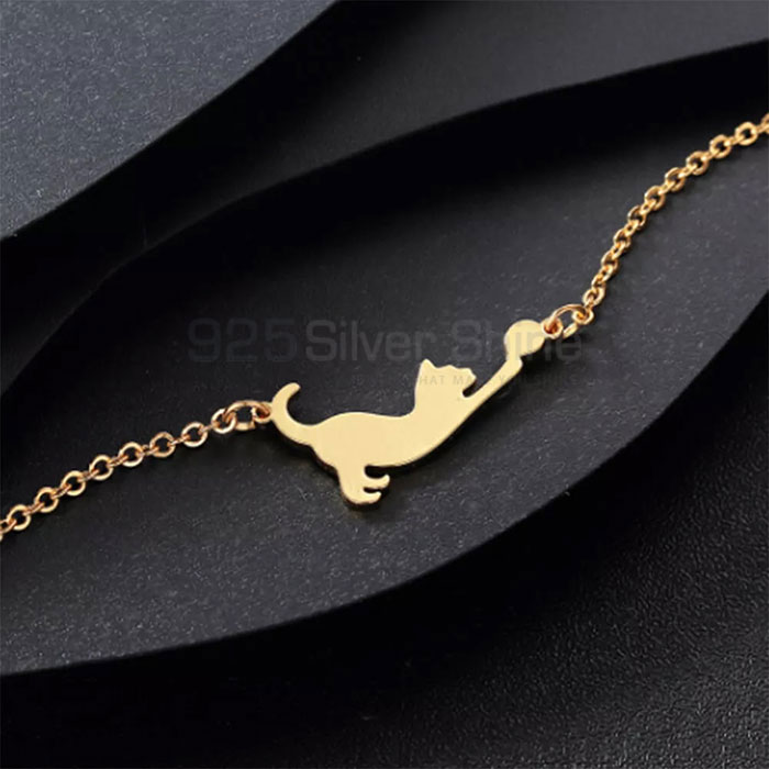 Cat Bracelet, Animal Minimalist Bracelet In 925 Sterling Silver AMB23_1