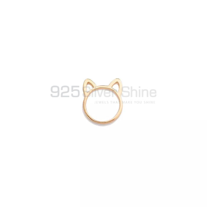 Cat Face Ring, Animal Minimalist Rings In 925 Sterling Silver AMR310_0