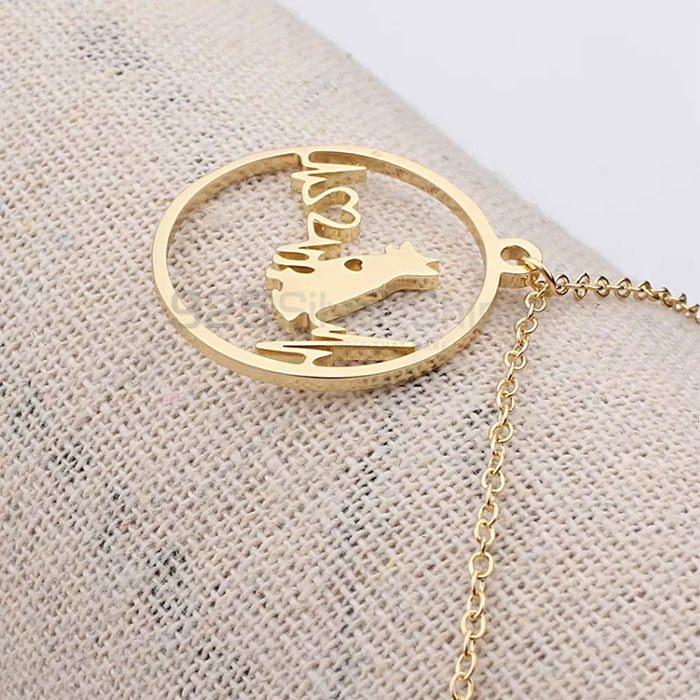 Cat Necklace, Handmade Animal Minimalist Necklace In 925 Sterling Silver AMN172_3