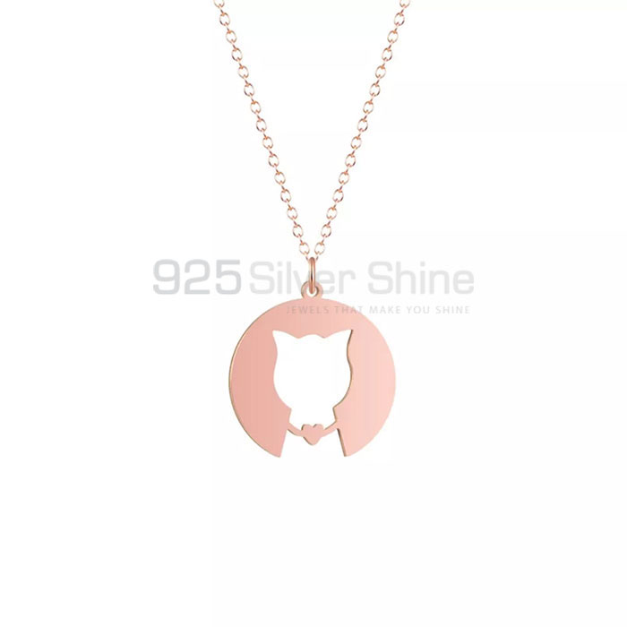 Cat Necklace, Animal Minimalist Necklace In 925 Sterling Silver AMN147_0