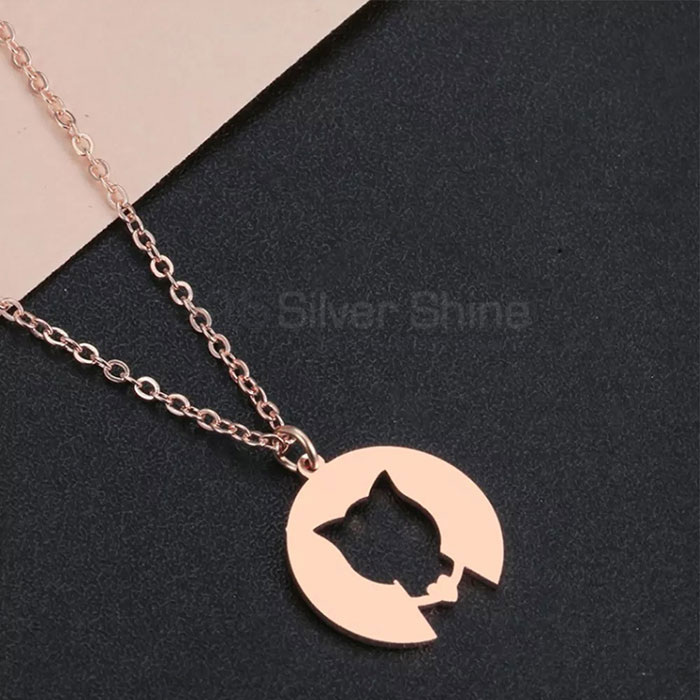 Cat Necklace, Animal Minimalist Necklace In 925 Sterling Silver AMN147_1