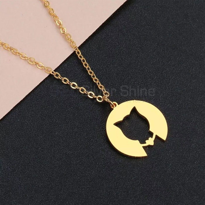 Cat Necklace, Animal Minimalist Necklace In 925 Sterling Silver AMN147_3