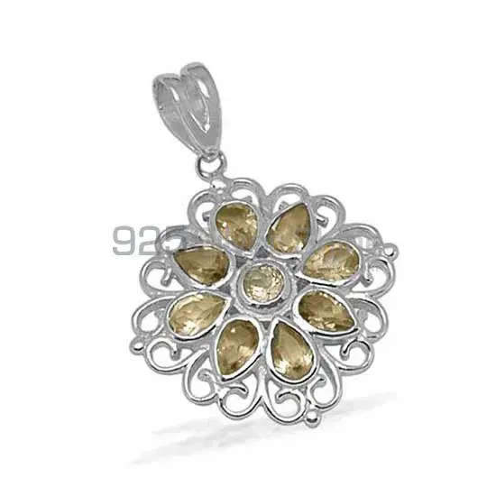 Citrine Gemstone Pendants In 925 Fine Silver Jewelry 925SP1395_1