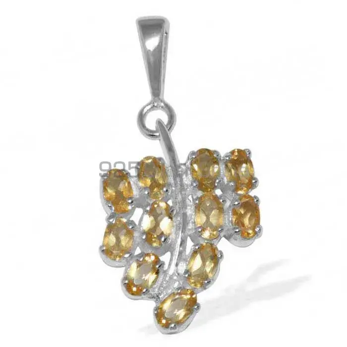 Citrine Gemstone Pendants In 925 Fine Silver Jewelry 925SP1645_0