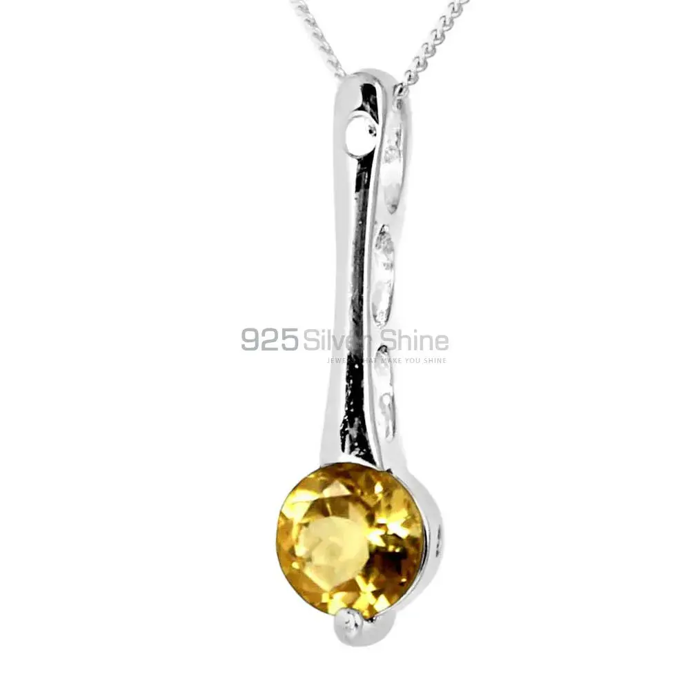 Citrine Gemstone Pendants In Fine Sterling Silver Jewelry 925SP233-1_0